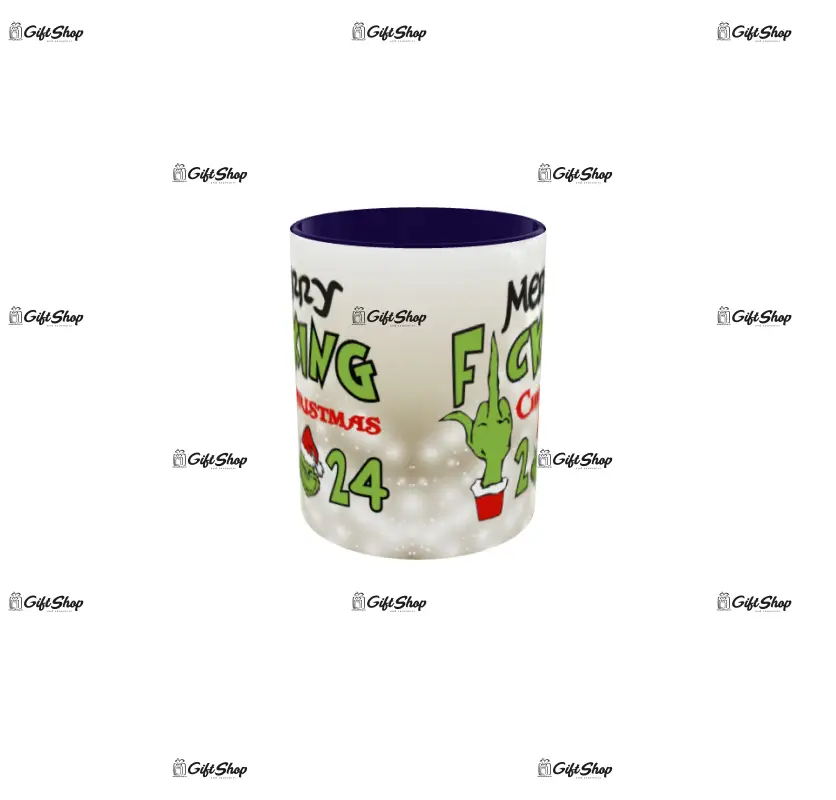 Merry f_ucking christmas ( anul curent ), cana din ceramica, 330ml, model cgs1803